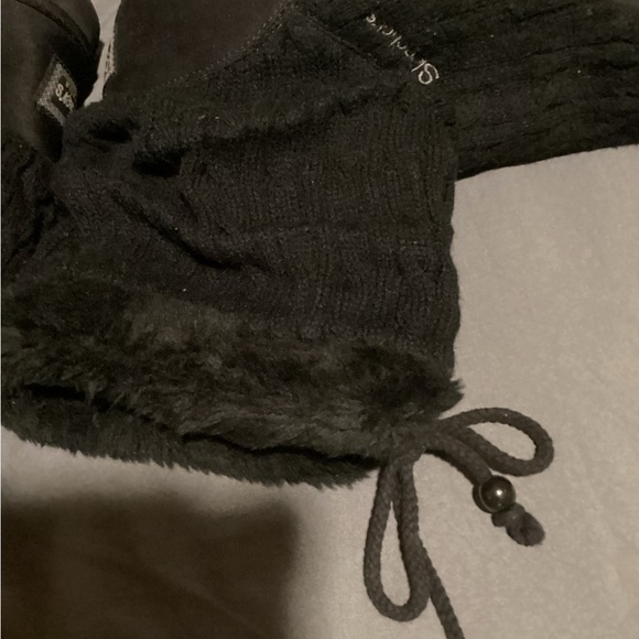 SKECHERS KEEPSAKE FAUX FUR KNIT SLOUCH BOOTS size 10 partial suede upper. - Picture 7 of 12